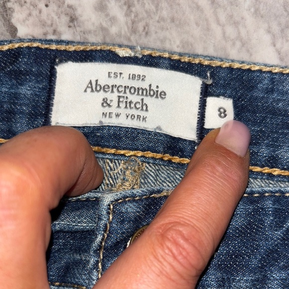 Abercrombie & Fitch Denim Distressed Mini Jean Skirt - Picture 6 of 9